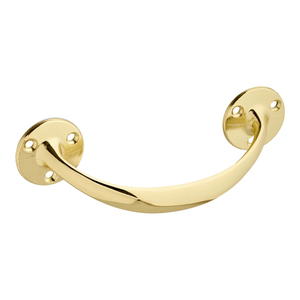 Victorian Bow Gold Cabinet Pull Handle 150mm - Brass Plated