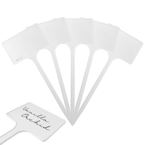 9.5" (24cm) Plastic Plant T Labels - White, 50