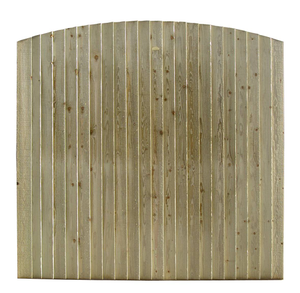 1.20m High Convex Top Featherboard Panel