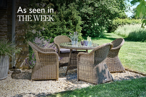 100cm Mayfair Round Dining Table with 4 Dining Armchairs