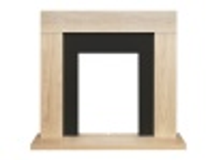 Adam Malmo Fireplace in Oak & Black, 39 Inch