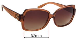Sunglass Fix Replacement Lenses for Michael Kors MK6020 Bund - 57mm Wide