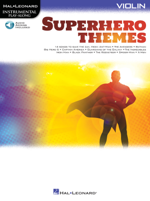 Superhero Themes Instrumental Play-Along - Violin Book & Online Audio 