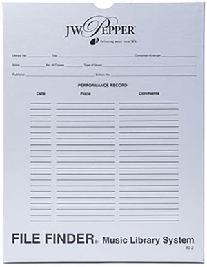 Music Filing Boxes: Choral Octavo Size - 2 inches deep