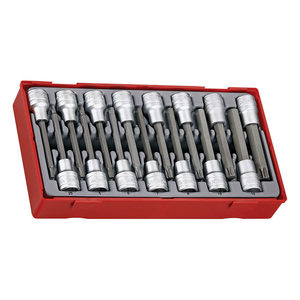Teng Tools TTTXH15 1/2" Drive Hex and TX Bit Socket Set (15 Pieces)