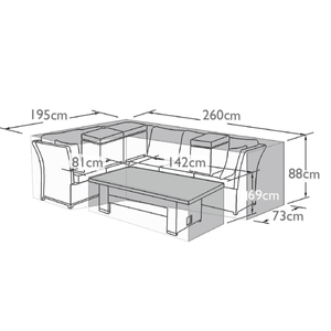 Maze - Henley Corner Dining Set - Garden Furniture Cover