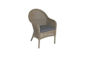 Kensington Dining Armchair with Beige Waterproof Cushion (Ohio)