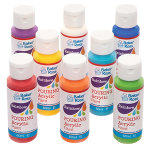 Regenboogkleuren acrylverf