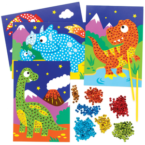 Dinosaurier Pailletten Bastelset
