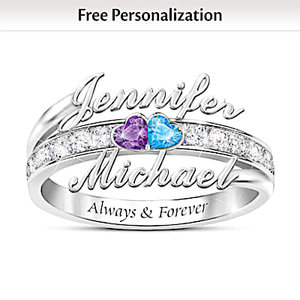 Birthstone Forever Us Personalized Ring