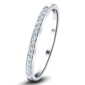 Diamond Channel Set Half Eternity Ring 0.20ct G/SI 9k White Gold