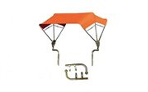 Orange 3  Bow 48" Tractor Umbrella Buggy Top w/ Fender Mounts JBT3