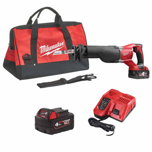 Milwaukee M18 BSX-402C 18V Reciprocating Saw with 2x 4.0Ah Batteries