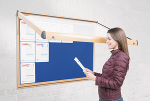 Shield Exterior Wood Showcase Noticeboard