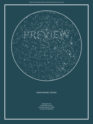 Framed Custom Star Map Print