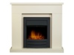 Adam Lomond Fireplace in Stone Effect with Colorado Electric Fire in Black, 39 Inch