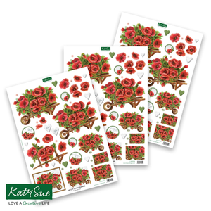 Die Cut Decoupage – Poppy Barrow (pack of 3)