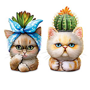 Purr-fect Planters Sculpture Collection