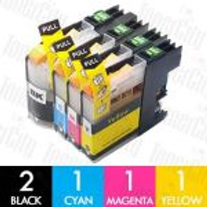 Brother LC-133 5 Pack Compatible Inkjet Cartridge Combo