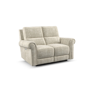 Colorado 2 Seater Electric Recliner in Plush Beige Fabric