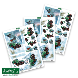 Die Cut Decoupage - Christmas Visit (pack of 3)