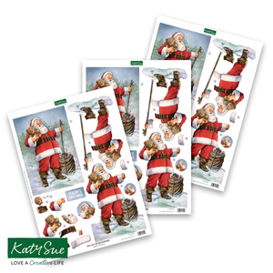 Die Cut Decoupage – Father Christmas (pack of 3)