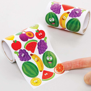 Früchte Aufkleber auf der Rolle