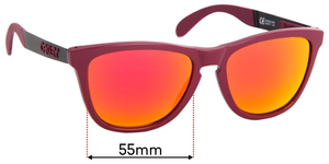 Sunglass Fix Replacement Lenses for Oakley Frogskins Mix OO9428 - 55mm Wide