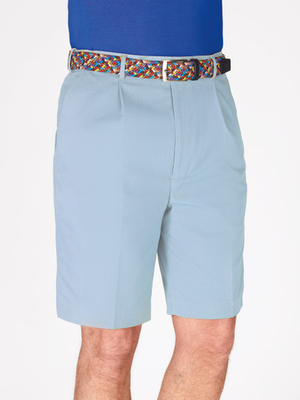Sky Blue Pleated Dress Shorts