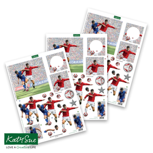 Die Cut Decoupage – Football (pack of 3)