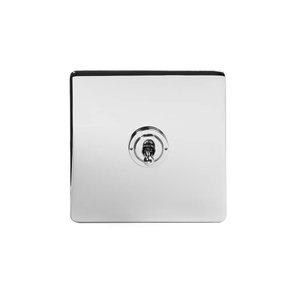 The Finsbury Collection Polished Chrome 1 Gang 2 Way Toggle Switch Screwless