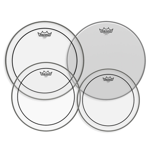 Remo Pro Pack Pinstripe Clear 10" 12" 14" FREE 14'' Ambassador Coated