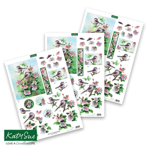 Die Cut Decoupage – Birds In Blossom (pack of 3)