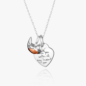Sterling Silver RobinHandwriting Necklace
