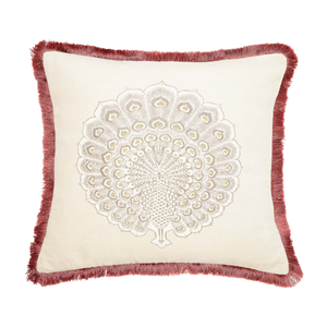 Cantaloupe Cushion 45cm x 45cm, Stone & Vintage Rose