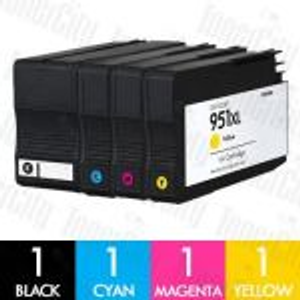 HP 950XL + 951XL (CN045AA-CN048AA) High Yield 4 Pack Compatible Inkjet Cartridge Combo
