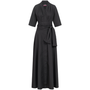Maxi Shirtdress With Detachable Wide Belt Black (S)