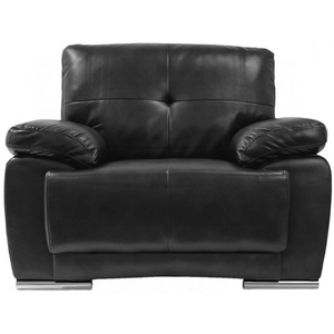 Sienna Black Leather Armchair