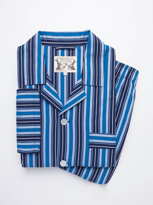 Navy & Blue Club Striped Pyjamas