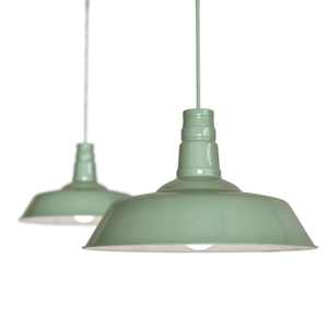 Chalk Mint Green Industrial Breakfast Bar Pendant Light- Argyll