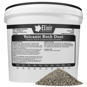 Volcanic Rock Dust Fertiliser (Organic Soil Re-Mineraliser & Compost Activator) - 10kg, Re-Sealable Tub