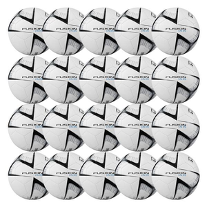 Fusion Lite 370G Football | (Age U12-U14) | Pack of 20 - WHITE BLACK