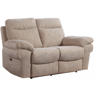 Tanya Beige Fabric Electric Recliner 2 Seater Sofa