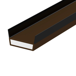 Lorient DS (Side Twin Fin) Acoustic Fire & Smoke Intumescent Strip 15x4mm Dark Brown