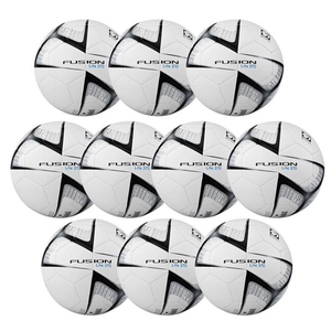 Precision Fusion Lite 370G Football | (Age U12-U14) | Pack of 10 - WHITE BLACK