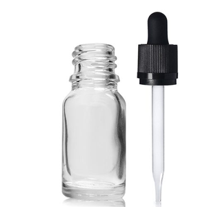 10ml Clear Glass Dropper Bottle With CRC Glass Pipette
