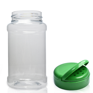 330ml PET Plastic Spice Jar & 63mm Flapper Cap - Red