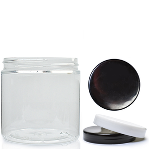 200ml Wide Neck Screw Top Jar & 70mm Screw Cap - White