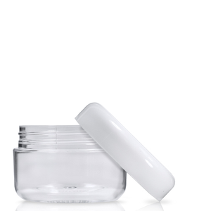 6ml Clear Screw Top Jar With White Screw Lid
