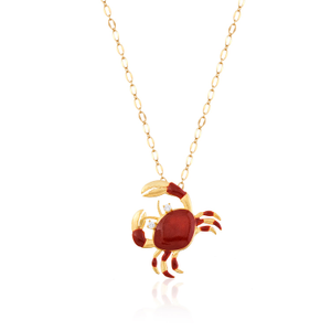 Orange Crab Necklace